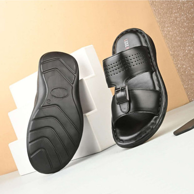 LUXE BARGE Men Sandals(Black , 10)