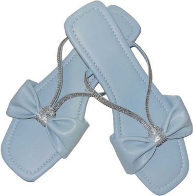 XiZUii Women Flats(Blue , 9)