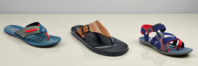 Classica Men Sandals(Blue, Red, Blue, Red, Brown , 9)