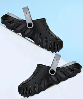 NOBELITE Men Clogs(Black, Grey , 7)