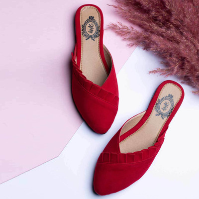 Stylestry Women Flats(Red , 7)