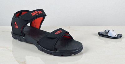 Classica Men Sandals(Grey, Black, Red , 6)