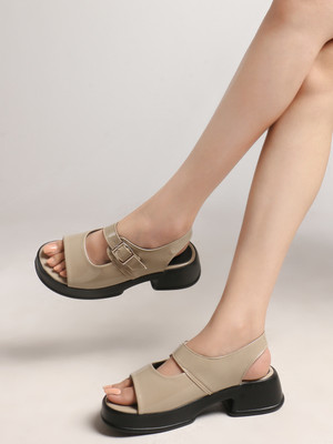 KILLER Women Heels(Beige , 5)