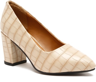 Bruno Manetti Women Heels(Beige , 5)