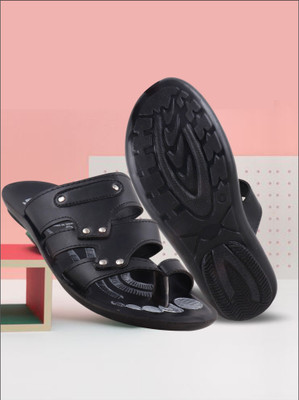 Zakozee Men Trending Stylish Slipper Flipflop Flats Sandal Men Sandals(Black , 8)