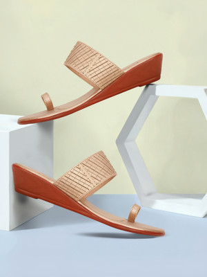 Bata Women Wedges(Beige , 4)