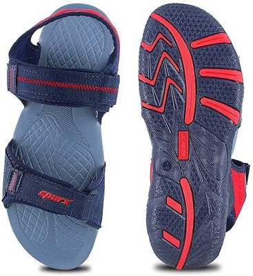 Sparx Men Sandals(Navy, Red , 9)
