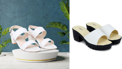 Todhwear Women Heels(White, White , 5)