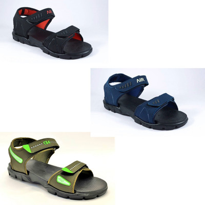 Classica Men Sandals(Black, Red, Blue, Green , 7)