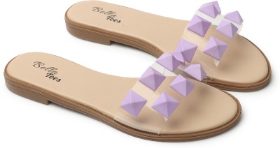 BELLA TOES Women Flats(Purple , 4)