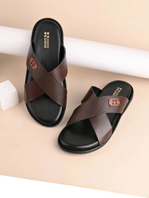 HERE&NOW Mens Trendy | Durable | Casual Wear| Party | High Quality | Comfortable Men Flats(Brown , 9)