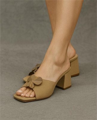 Dressberry Women Heels(Beige , 7)