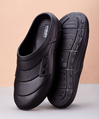 Koburg Plasma Men's Clog|Walking Clog|Sandals|Comfortable|Light Weight|Anti-Skid KF-174 Men Clogs(Black , 9)