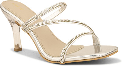 LAVIE Women Heels(Silver , 8)