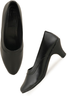 Walkfree Women Heels(Black , 6)