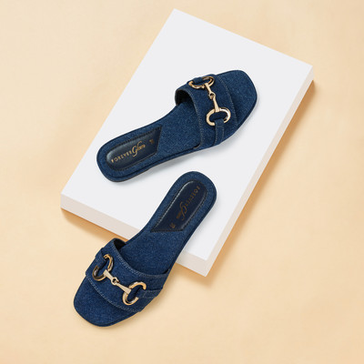 Forever Glam By Pantaloons Women Flats(Blue , 7)