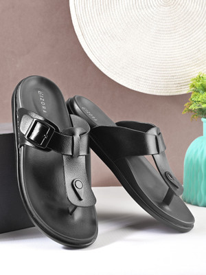 BIZORA Men Sandals(Black , 7)