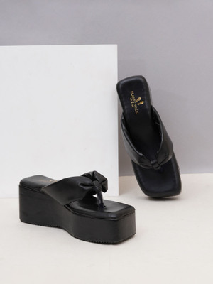 PLANET WALK Heels Sandals Lightweight, Breathable, Comfortable Everyday Cushioned Insole Women Heels(Black , 6)