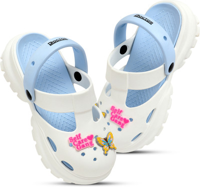 Footup Women Clogs(White , 4)