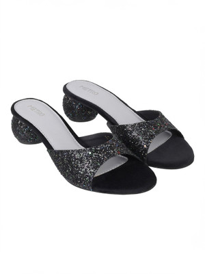METRO Women Heels(Black , 3)