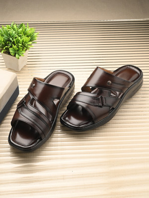 PROVOGUE Men Sandals(Brown , 9)
