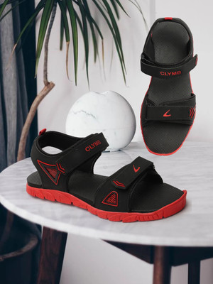 CLYMB Synthetic|Ultralightweight|Comfort|Summer Trendy|Outdoors Men Sports Sandals(Red , 8)