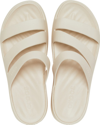 CROCS Getaway Strappy Women Flats(Off White , 2 UK/India)