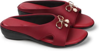 Romds Women Wedges(Maroon , 5)