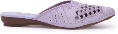 SHOKIYA Women Bellies(Purple , 3)