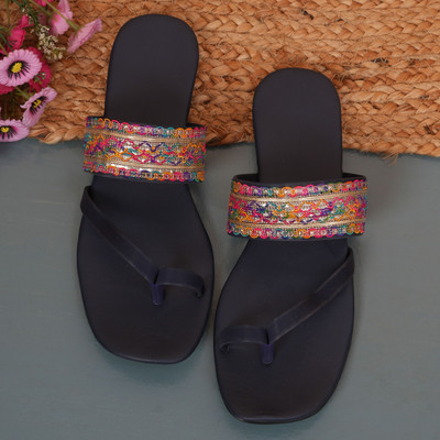 Ramkudi Women Flats(Black , 8)