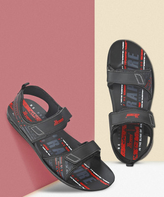 Paragon Velcro Casual Sandals Lightweight Durable Ideal Everyday use Men Casual(Black , 7)