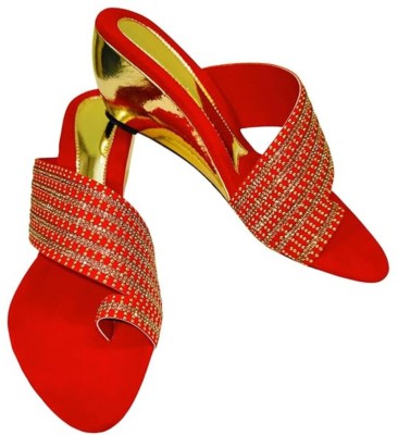 Beauty Collection Women Red Wedges