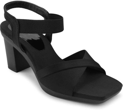 A1ENTERPRISESNEW Women Heels(Black , 5)