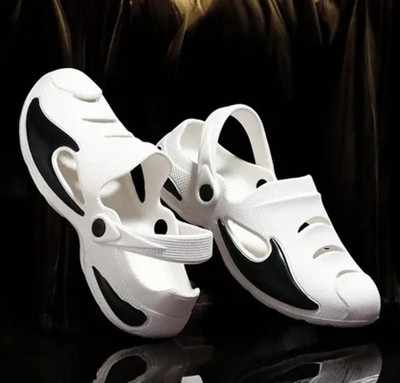 Footsace Men Clogs(White , 6)