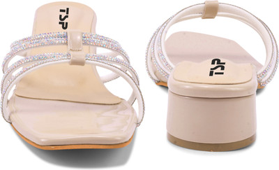 THE STHAPAK BLESS YOUR FEET Women Heels(Beige , 5)