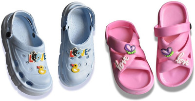 footpedia Women Wedges(Pink, Blue , 3)