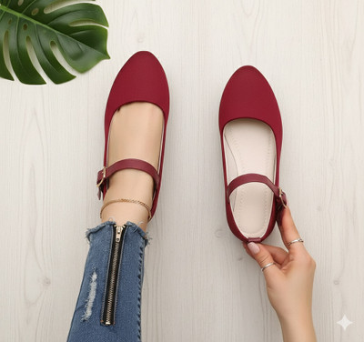 RuWin FASHION Women Bellies(Maroon , 6)