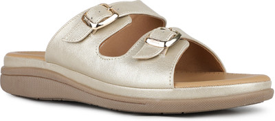 Inc.5 Ethnic Solid Open Toe Slip-On Flat Sandals Women Casual(Gold , 5)