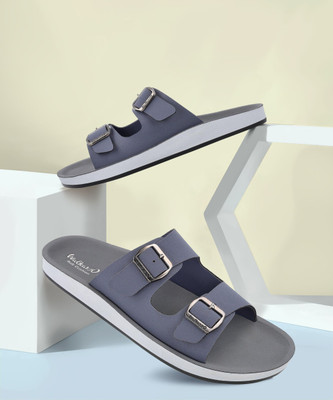 WALKAROO Men Sandals(Blue, Grey , 9)