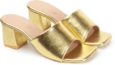 Avivastyle Women Heels(Gold , 6)