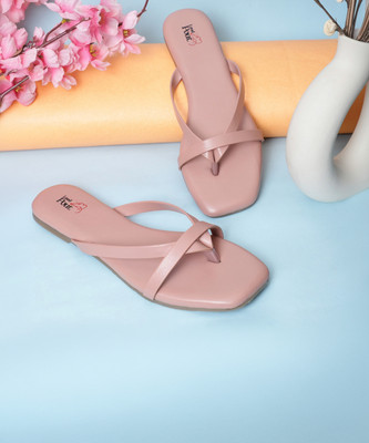 LOUD POUT Women Flats(Beige , 8)