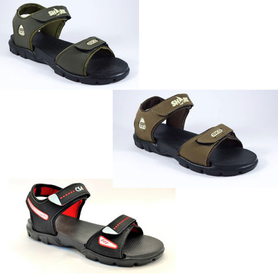 Classica Men Sandals(Green, Brown, Black, Red , 7)