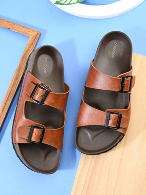 PROVOGUE Men Sandals(Tan , 9)