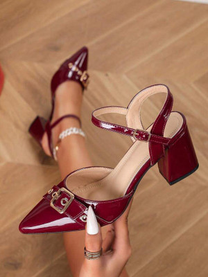 Klexio Women Heels(Maroon , 6)