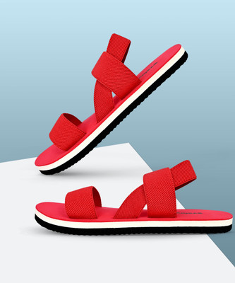 BARQUOS Men Sandals(Red , 9)