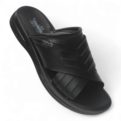 UNITEDS PU Men Sandals(Black , 10)