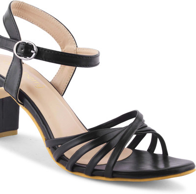 Dressberry Women Heels(Black , 8)