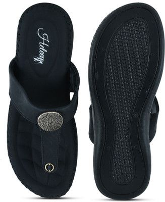 HELEEY Women Flats(Black , 3)