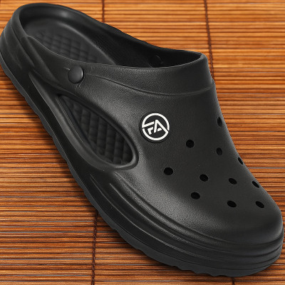 SATERRA Men Sandals(Black , 10)