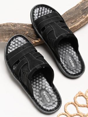 REGAL Men Sandals(Black , 7)